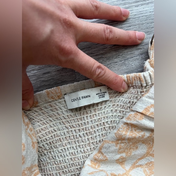 Gentle Fawn Linen Blend Tropez Jumpside Size S Vacation Summer Romper - Picture 5 of 10